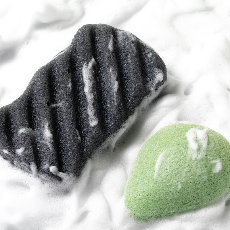 Colorful Bamboo Charcoal Konjac Facial Sponge Hydrating Facial Sponge